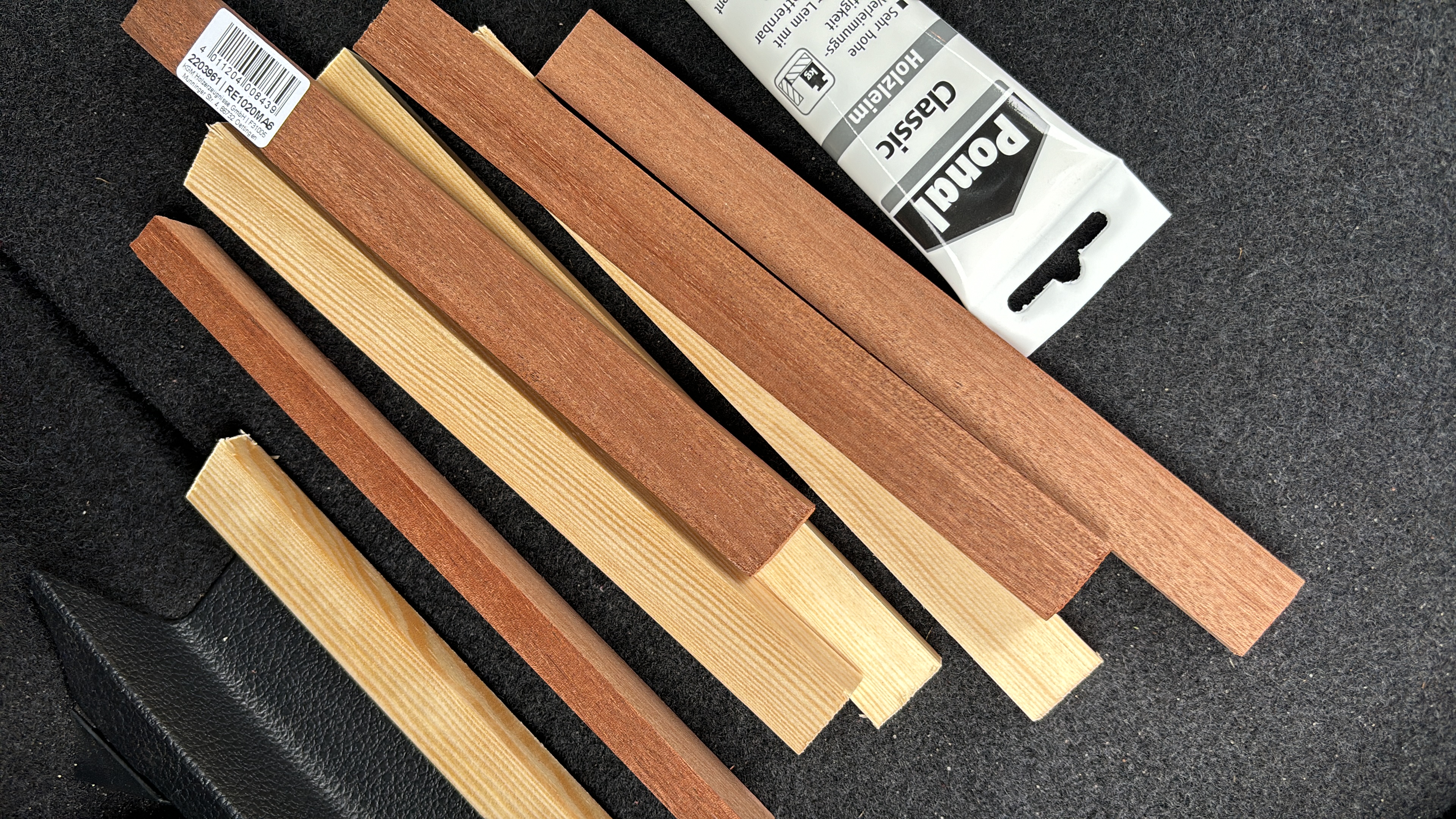 wood strips and glue — raw materials